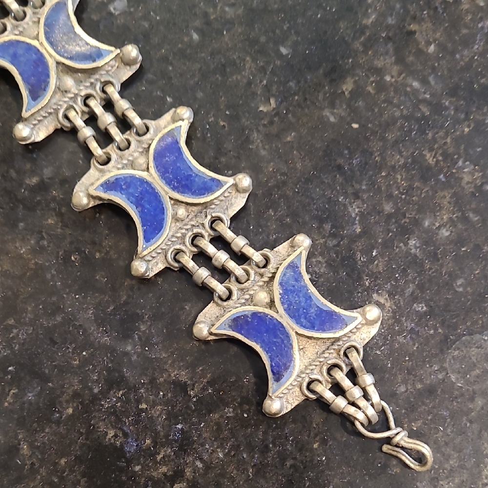 Elegant Blue Silver Bracelet